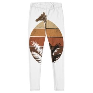 Leggings Retro Sunset Giraffe Silhouette Tee-Original