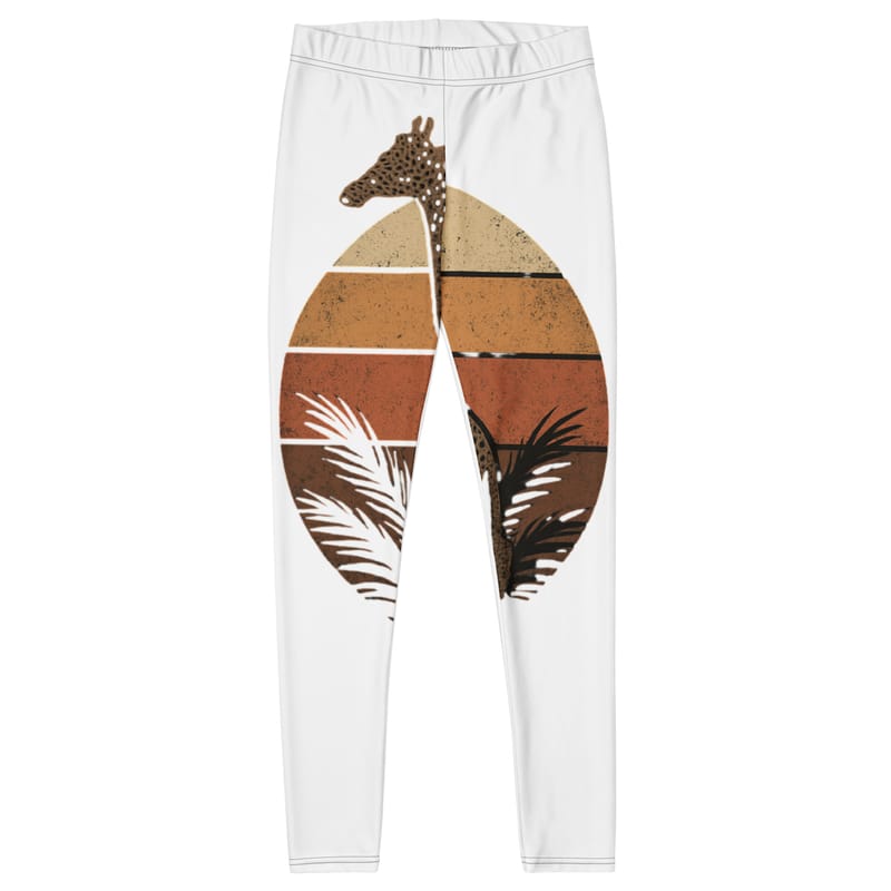 Leggings Retro Sunset Giraffe Silhouette Tee-Original