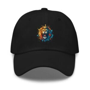 Dad hat Roaring Royal Lion Watercolor Splash-Original