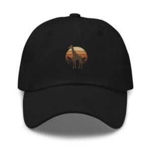 Dad hat Retro Sunset Giraffe Silhouette Tee-Original