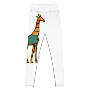 Yoga Leggings Retro Sunset Striped Giraffe Silhouette-Original
