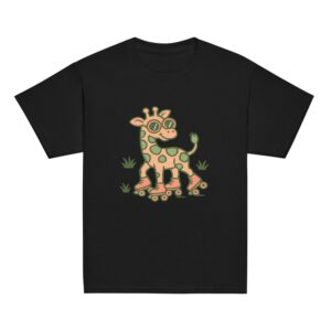 Youth classic tee Groovy Giraffe on Roller Skates with Round Shades-Original