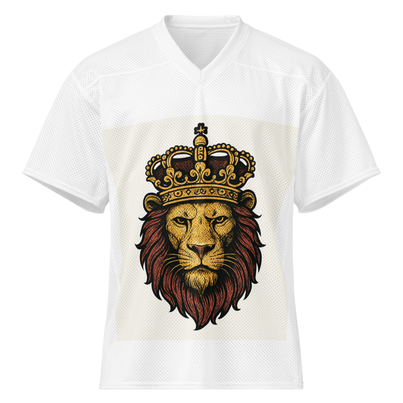 American football jersey Regal Lion Head with Ornate Crown Emblem-Original
