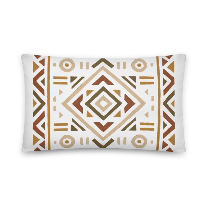 Cotton pillow Bold African Geometric Harmony in Earthy Tones-Original - Image 5