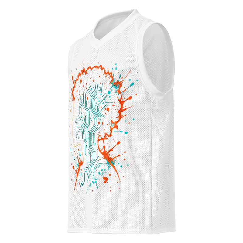 Premium basketball jersey Afro-Futurist Circuit Silhouette Splash-Original