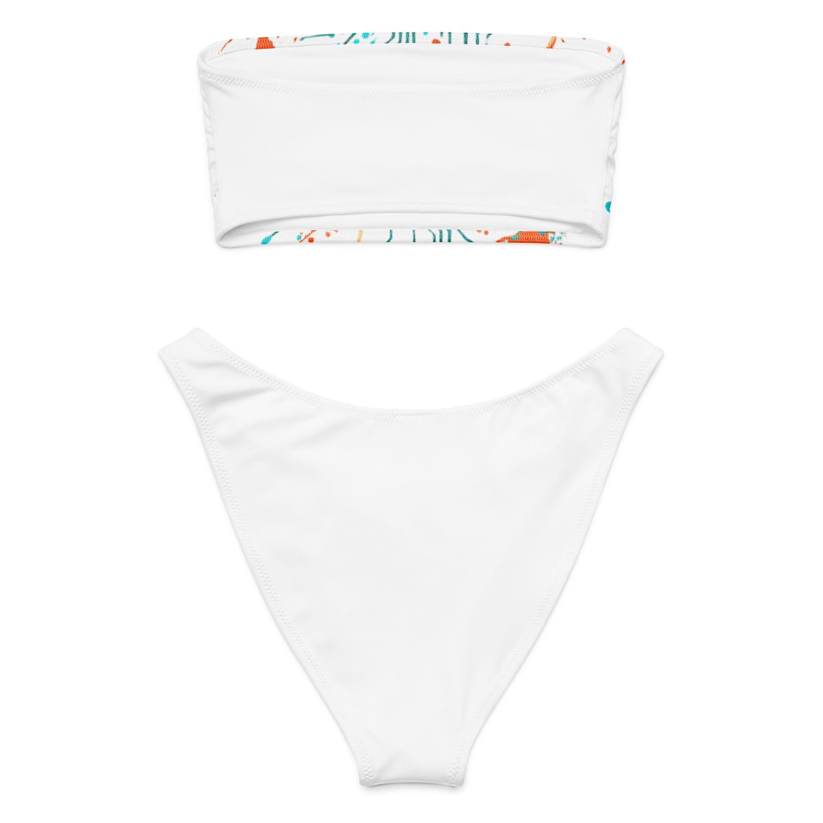 Recycled bandeau bikini Afro-Futurist Circuit Silhouette Splash-Original - Image 2