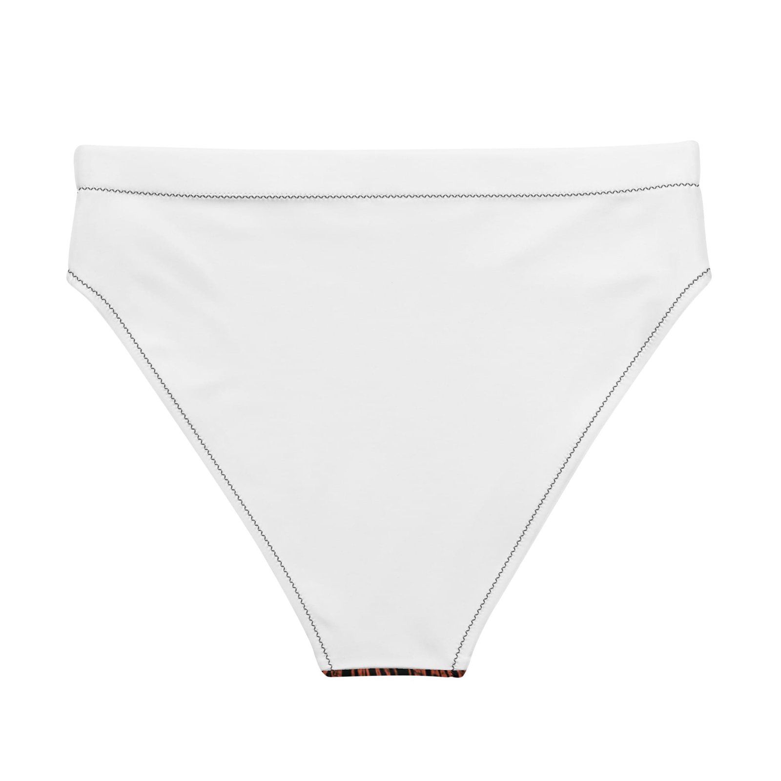 Recycled high-waisted bikini bottom Regal Lion Head with Ornate Crown Emblem-Original - Image 2