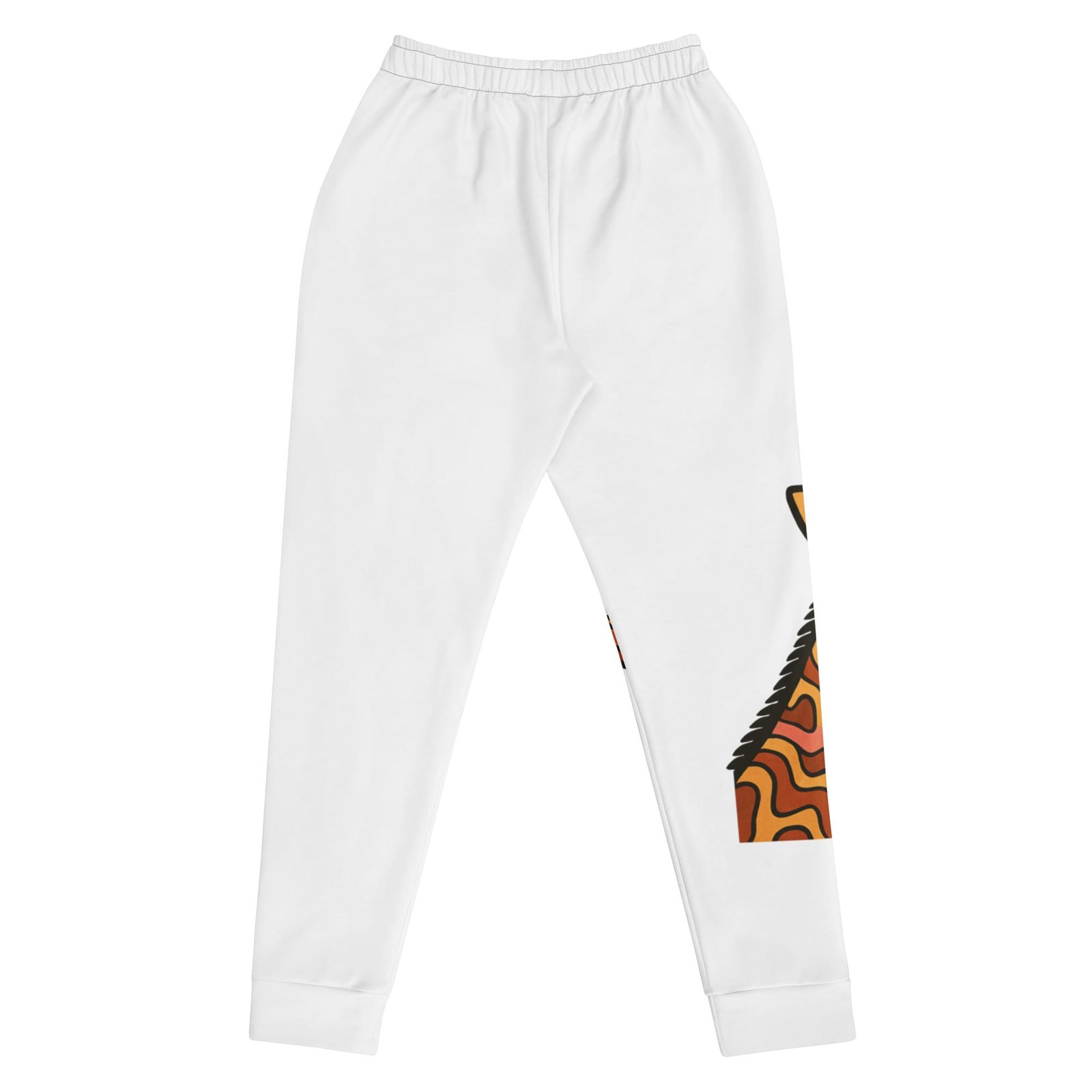 Women's Joggers Psychedelic 70s Giraffe with Wavy Warm Stripes-Original - Image 2