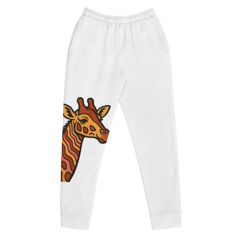 Women's Joggers Psychedelic 70s Giraffe with Wavy Warm Stripes-Original