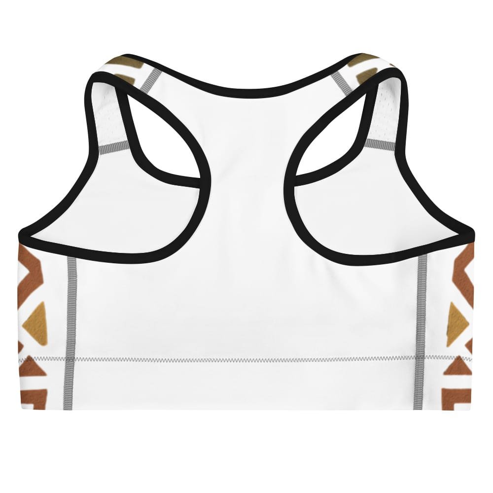 Sports bra Bold African Geometric Harmony in Earthy Tones-Original - Image 2