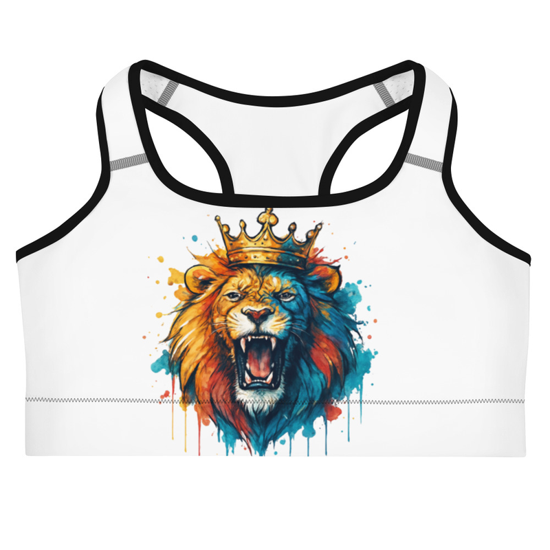Sports bra Roaring Royal Lion Watercolor Splash-Original