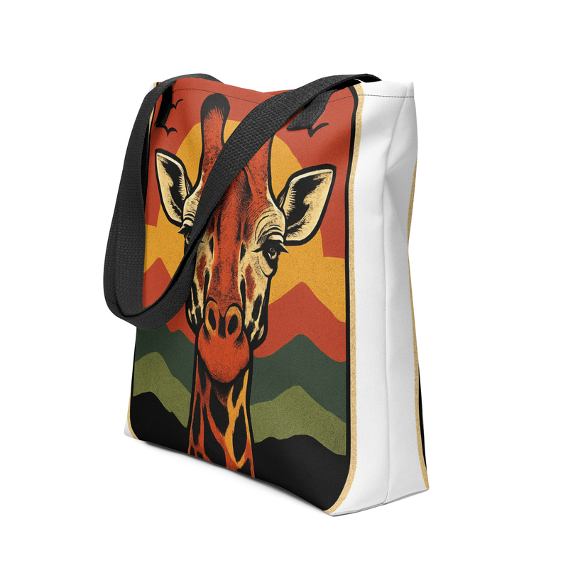 Tote bag Retro Sunset Giraffe Postcard Portrait-Original
