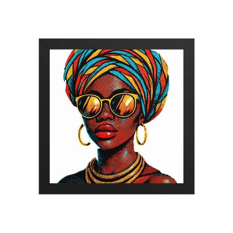 Framed poster Vibrant Afro Chic Pop-Art Woman-Original - Image 2