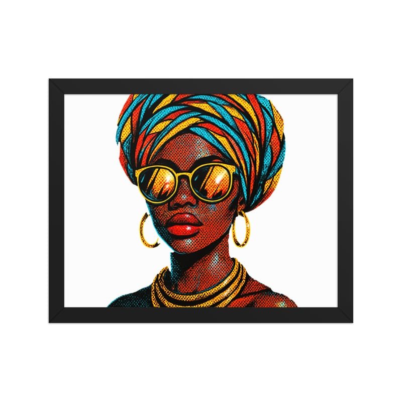 Framed poster Vibrant Afro Chic Pop-Art Woman-Original - Image 3
