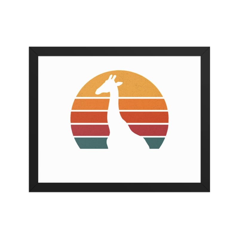 Framed poster mystic-design-Giraffe-Silhouette-Original - Image 7