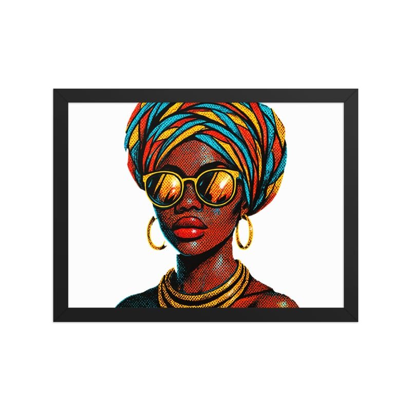 Framed poster Vibrant Afro Chic Pop-Art Woman-Original - Image 5