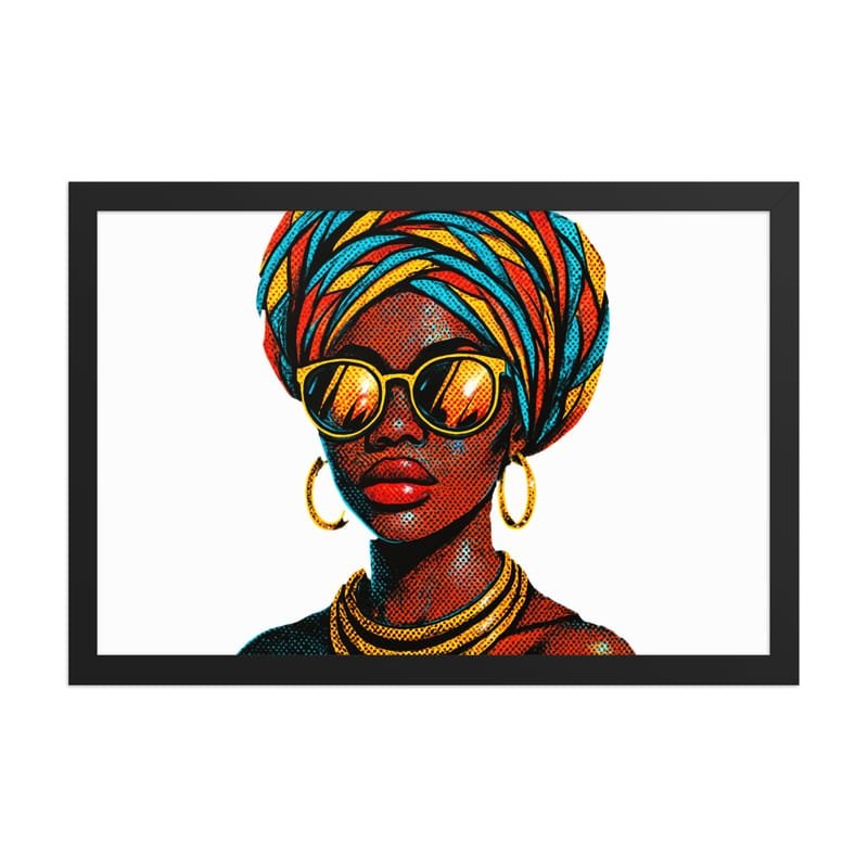 Framed poster Vibrant Afro Chic Pop-Art Woman-Original - Image 6