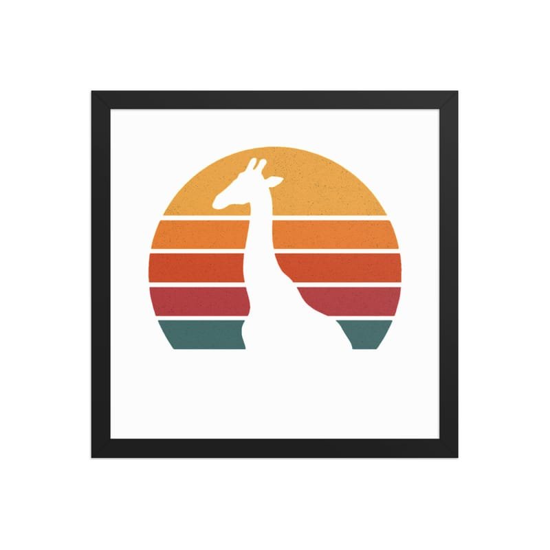Framed poster mystic-design-Giraffe-Silhouette-Original - Image 19