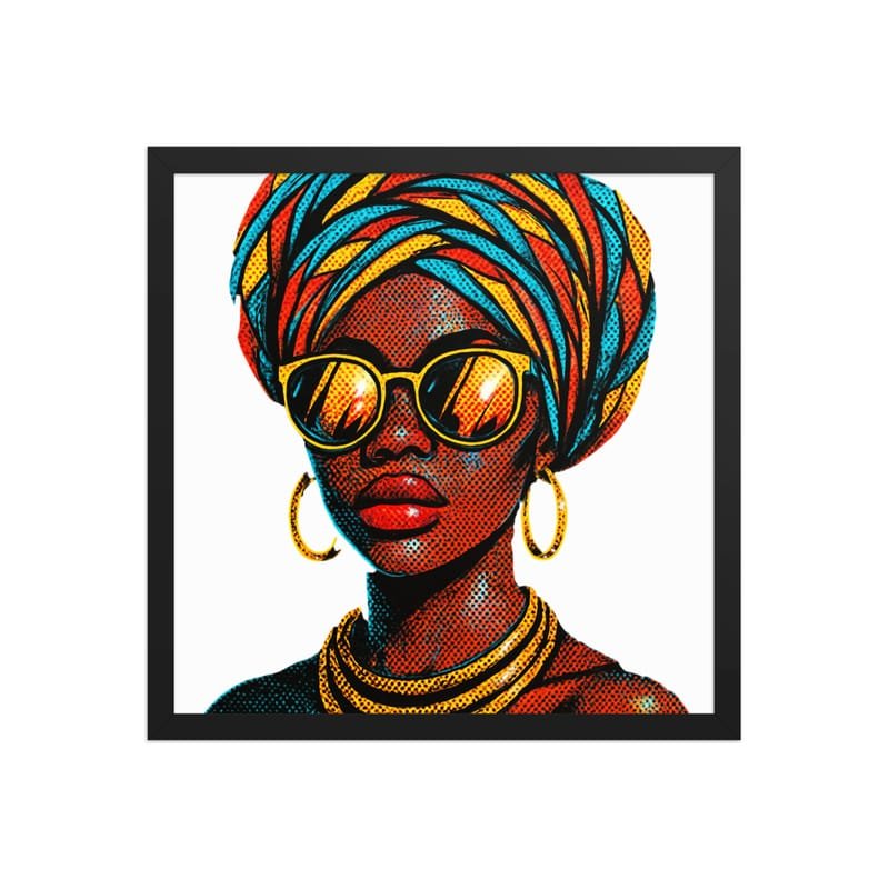 Framed poster Vibrant Afro Chic Pop-Art Woman-Original - Image 8