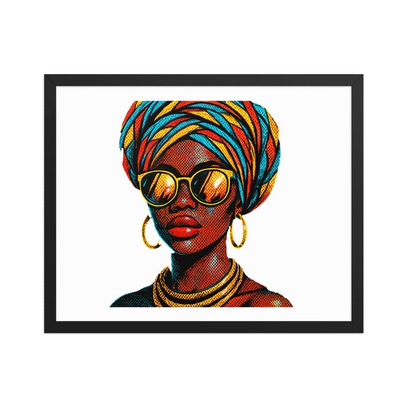 Framed poster Vibrant Afro Chic Pop-Art Woman-Original - Image 9