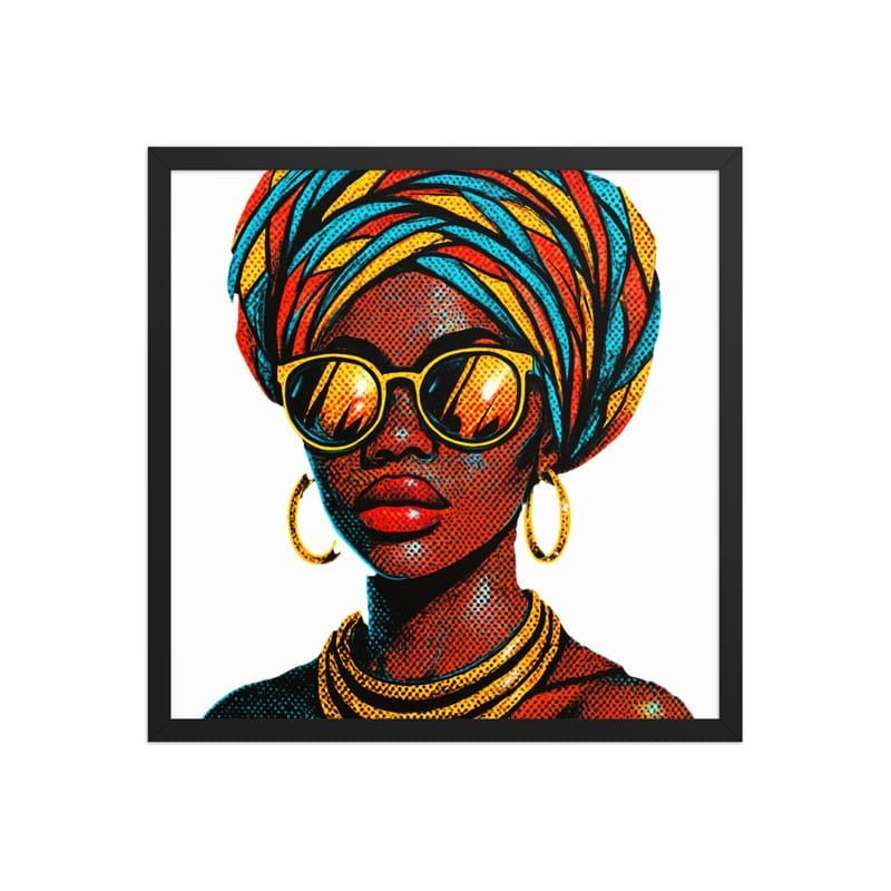 Framed poster Vibrant Afro Chic Pop-Art Woman-Original - Image 10