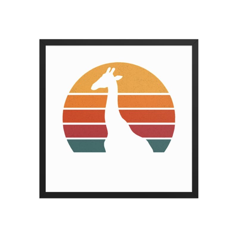 Framed poster mystic-design-Giraffe-Silhouette-Original - Image 28