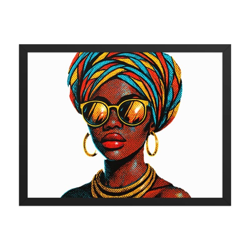 Framed poster Vibrant Afro Chic Pop-Art Woman-Original - Image 11