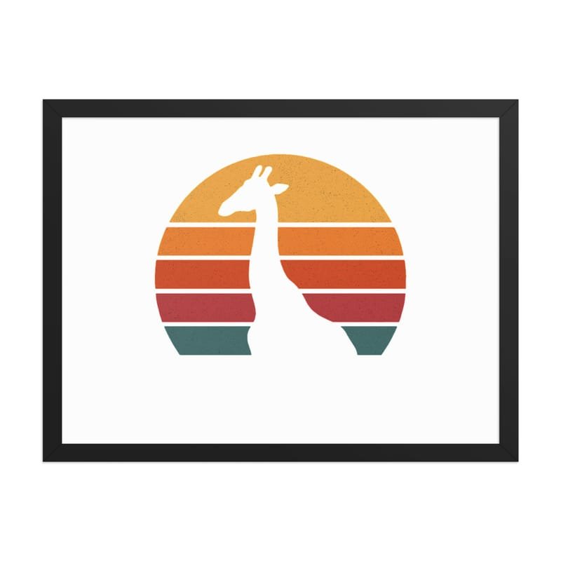 Framed poster mystic-design-Giraffe-Silhouette-Original - Image 31