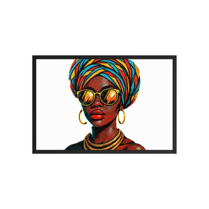 Framed poster Vibrant Afro Chic Pop-Art Woman-Original - Image 12