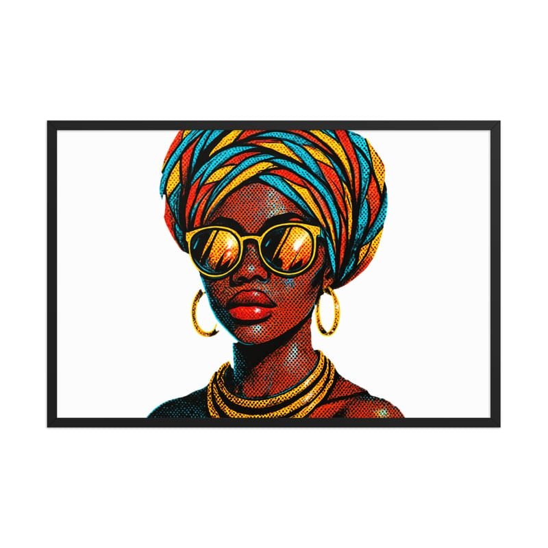 Framed poster Vibrant Afro Chic Pop-Art Woman-Original - Image 13