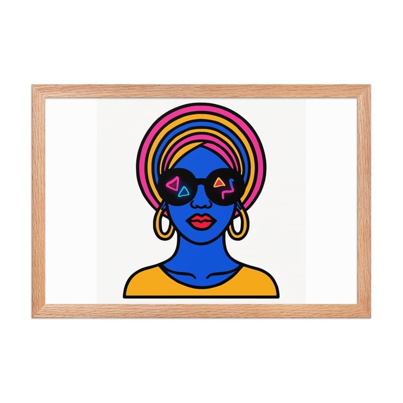 Framed poster Psychedelic Afro Queen with Neon Sunglasses - Image 17