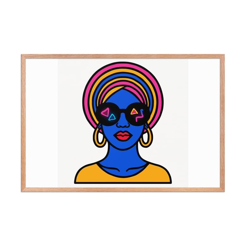 Framed poster Psychedelic Afro Queen with Neon Sunglasses - Image 38