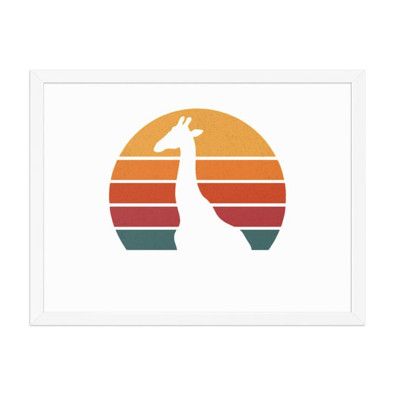 Framed poster mystic-design-Giraffe-Silhouette-Original - Image 33
