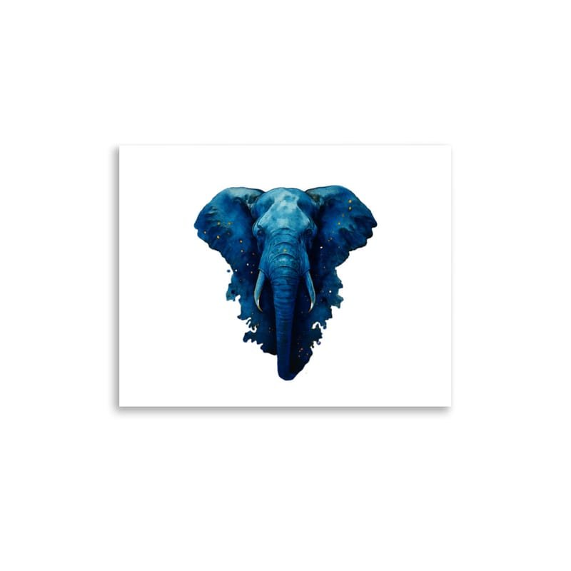 Photo paper poster Indigo Elephant Breaking Through Retro Sunset Bars-Original - Image 3