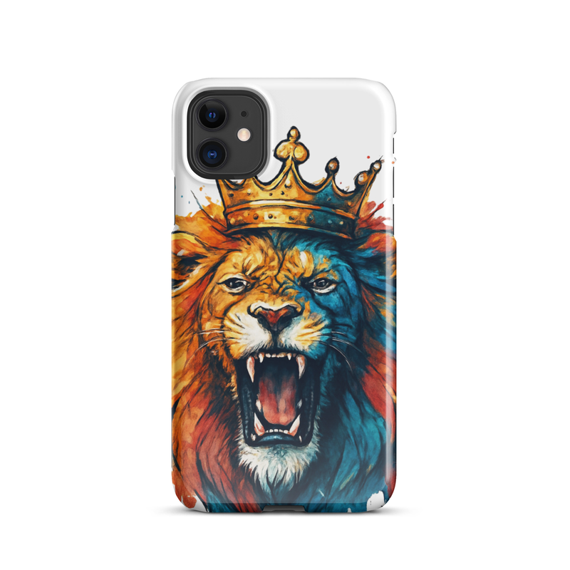 Snap case for iPhone® Roaring Royal Lion Watercolor Splash-Original
