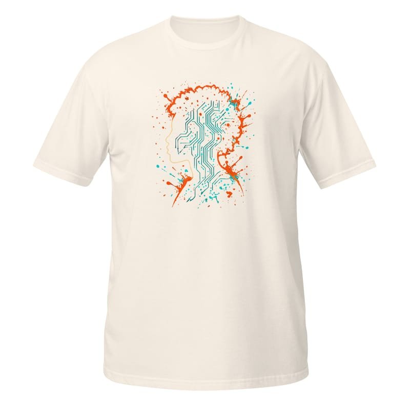 Short-Sleeve Unisex T-Shirt Afro-Futurist Circuit Silhouette Splash-Original - Image 13