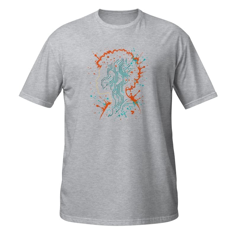 Short-Sleeve Unisex T-Shirt Afro-Futurist Circuit Silhouette Splash-Original - Image 12