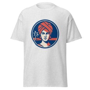 Unisex classic tee Geometric Turbaned Woman Retro Travel Badge-Original