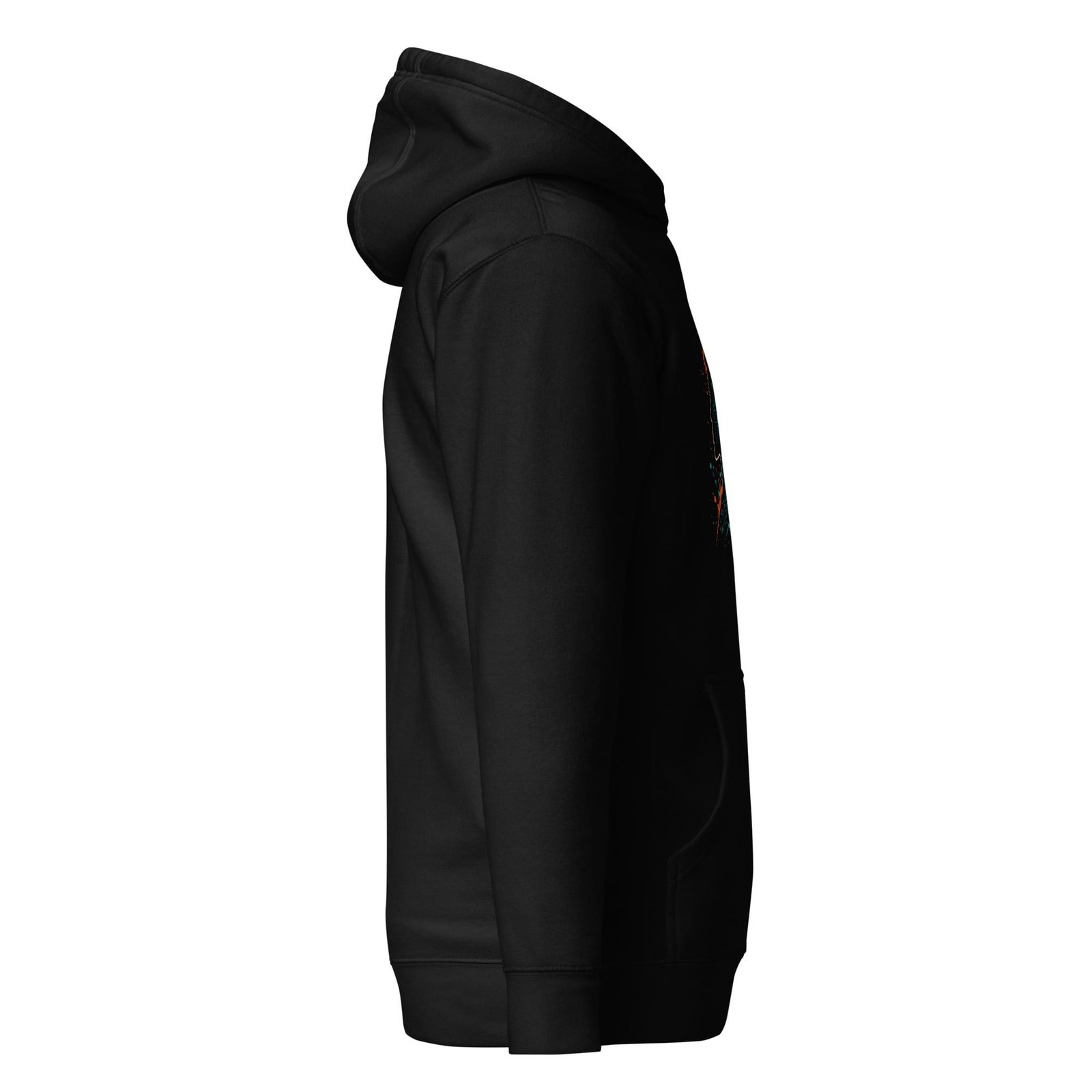 Unisex Hoodie Afro-Futurist Circuit Silhouette Splash-Original - Image 4