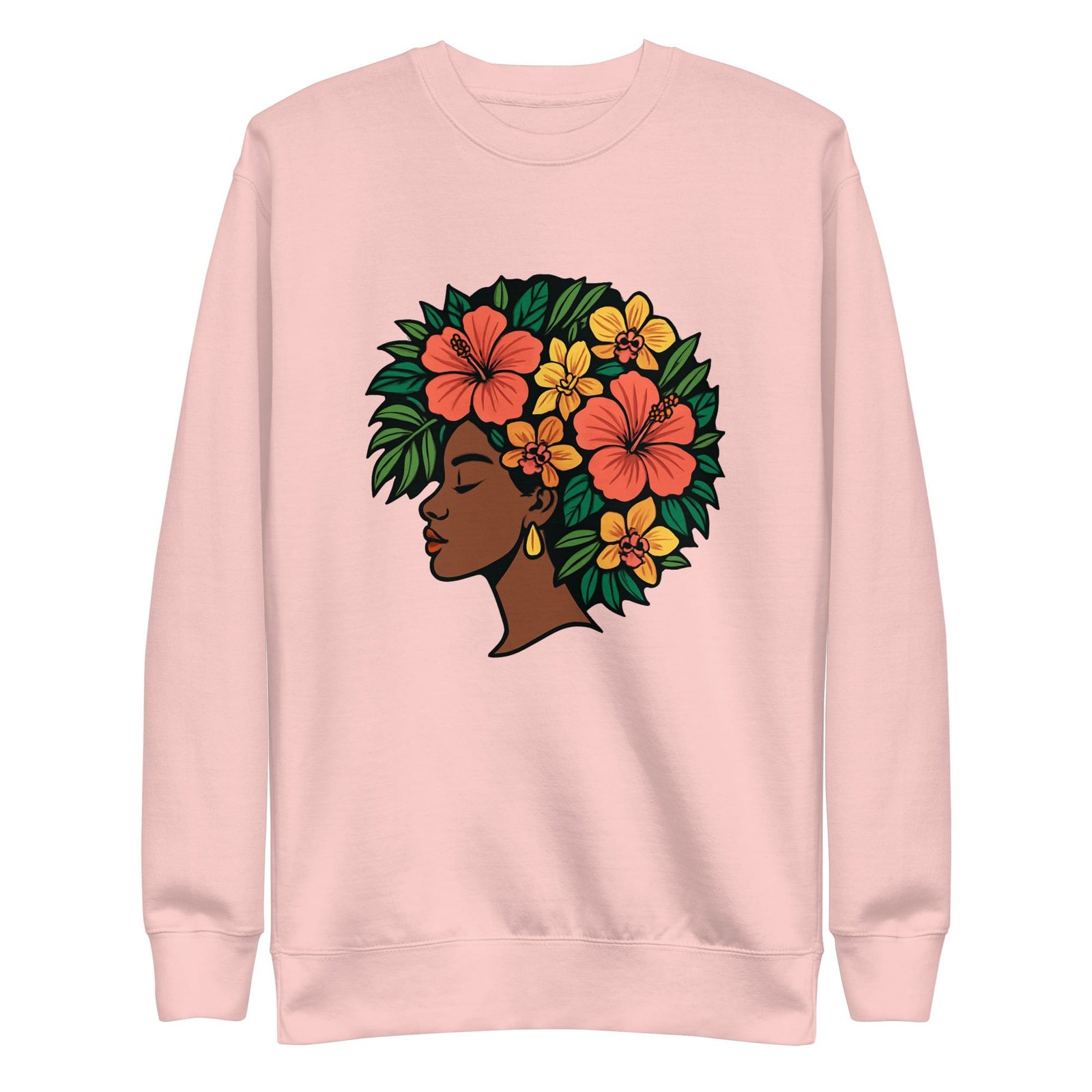 Unisex Premium Sweatshirt Elegant African Woman with Vibrant Tropical Afro-Original - Image 34