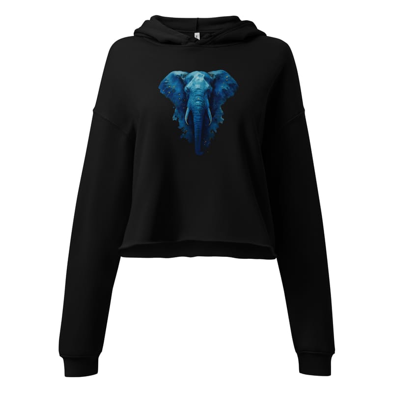 Crop Hoodie Elegant African Woman in Vibrant Wax Headwrap-Original