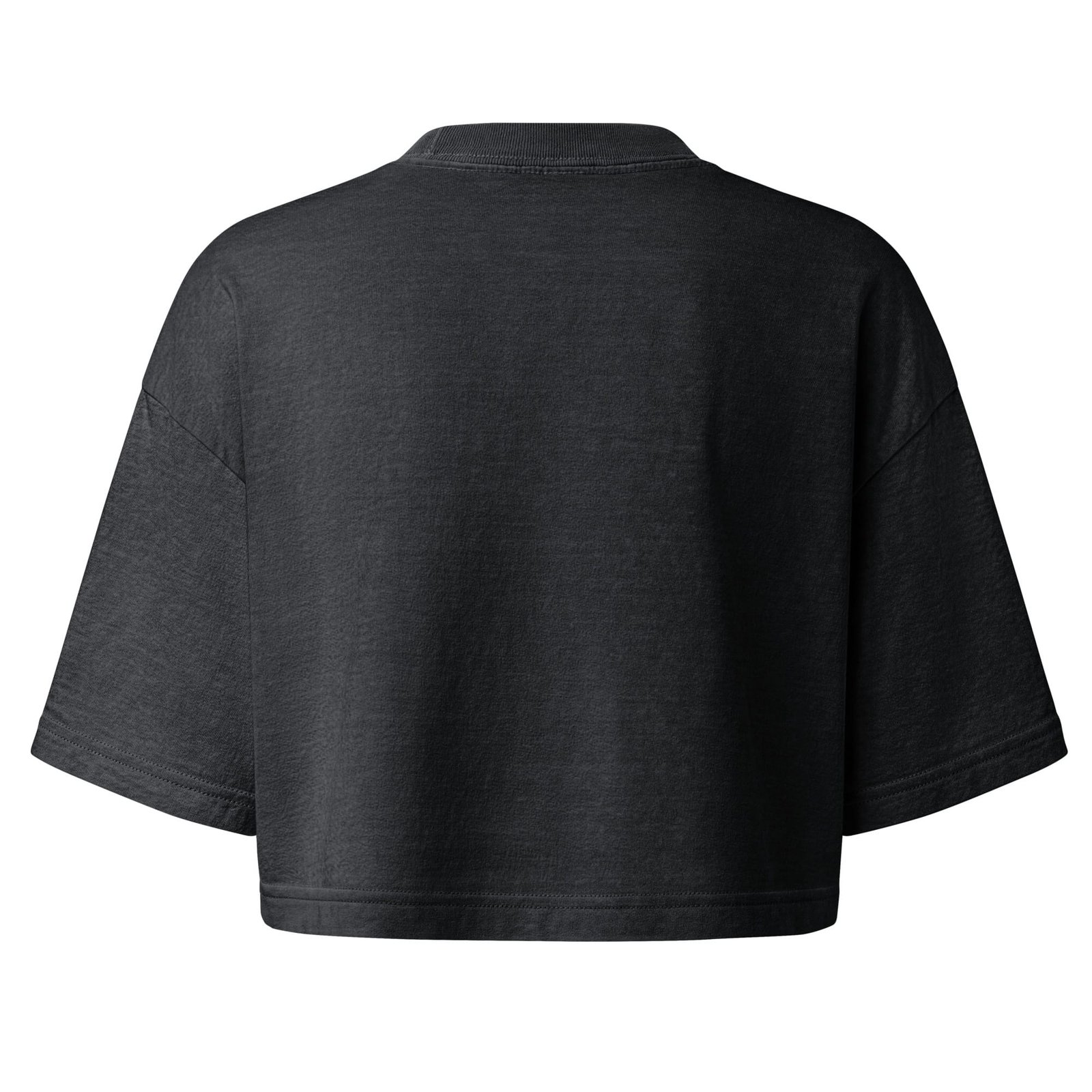 Women’s garment dye cropped tee Afro-Futurist Circuit Silhouette Splash-Original - Image 2